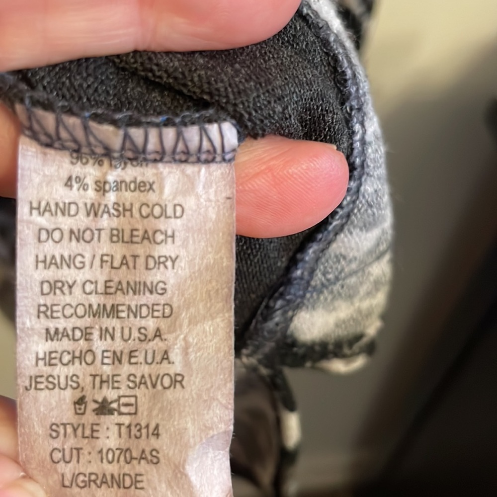 Reborn J Tunic Grey With Snow Leopard Print Accent - image 5